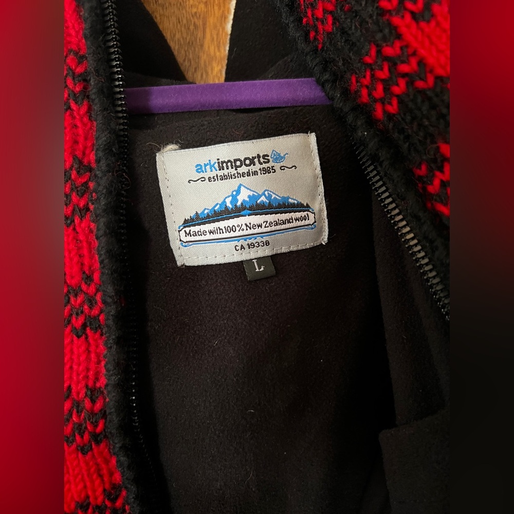 Plaid Red and Black Women's Ski Jacket - Picture 3 of 4